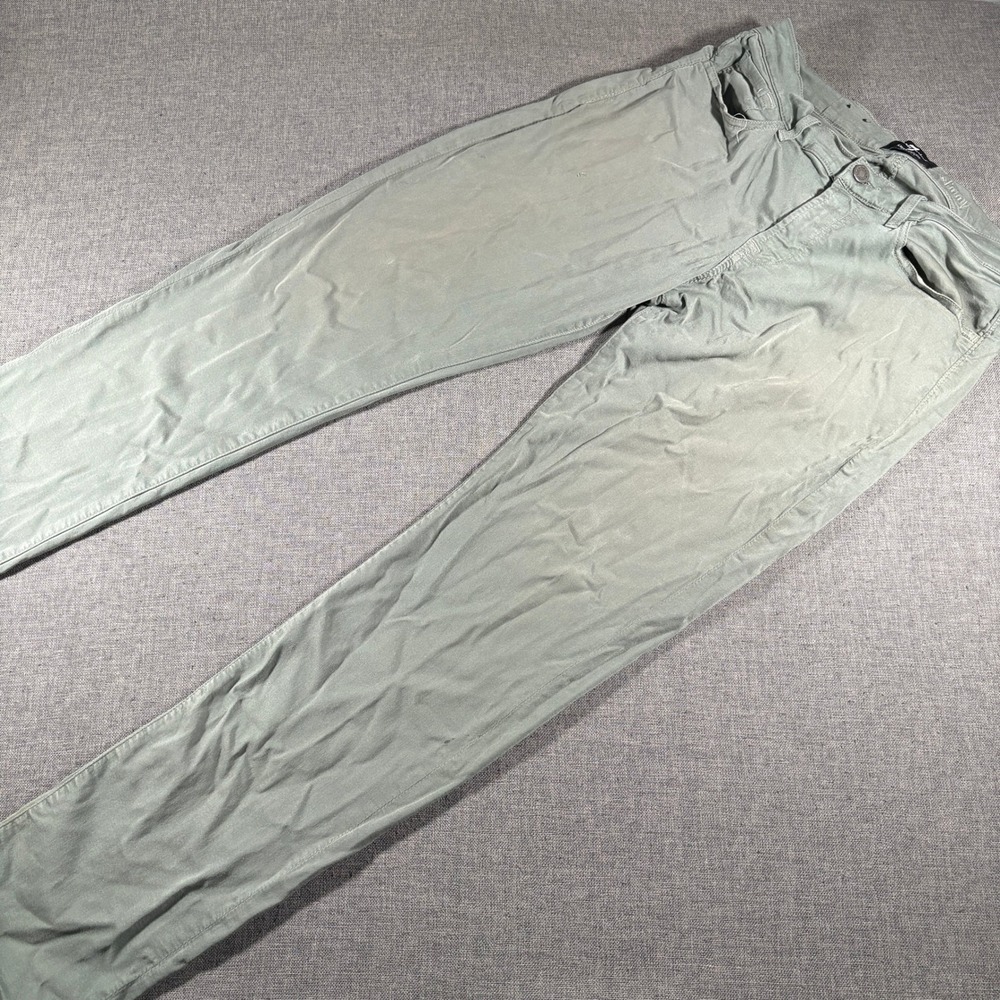 7 For All Mankind Slimmy Pants Mens 31x34 Green Luxe Sport Select AT51189AAP
